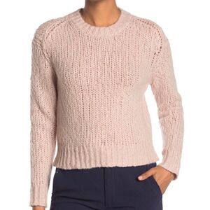 𝅺360 Cashmere Abbot sweater loose knit soft rose size M Barbie core gorp…